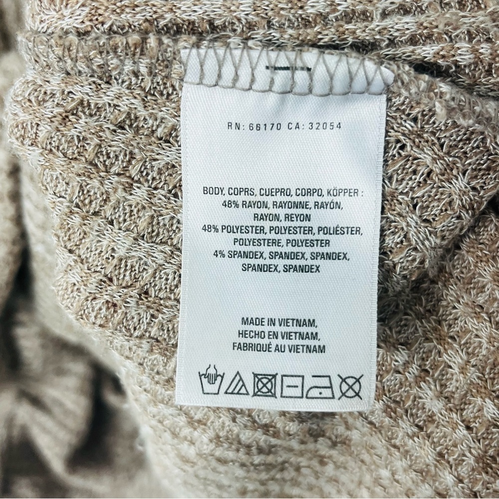 Akemi + Kin Anthropolgie Size Large Surplice Draped Waffle Knit Sweater BSB - Picture 5 of 5